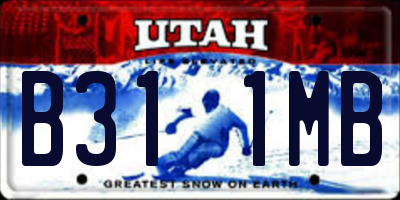 UT license plate B311MB