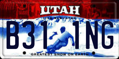 UT license plate B311NG