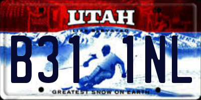 UT license plate B311NL