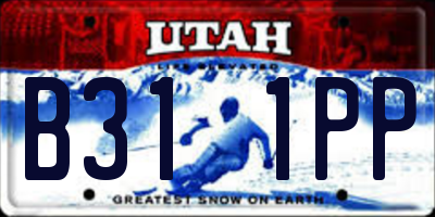 UT license plate B311PP