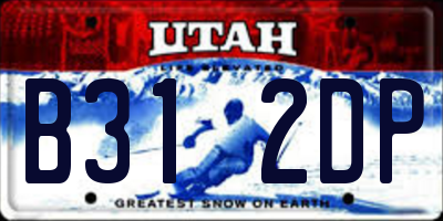 UT license plate B312DP