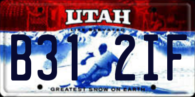 UT license plate B312IF