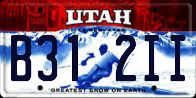 UT license plate B312II
