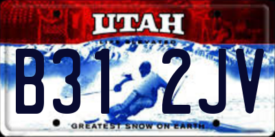 UT license plate B312JV