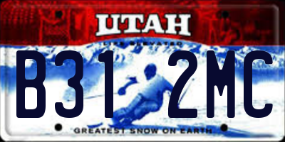 UT license plate B312MC