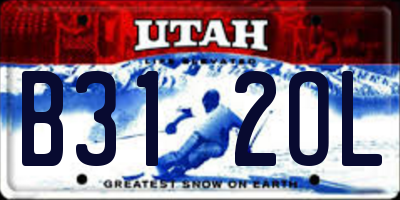 UT license plate B312OL