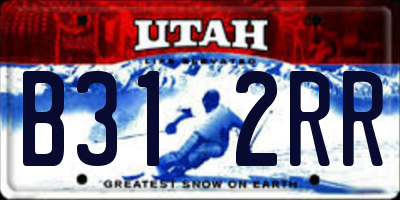 UT license plate B312RR