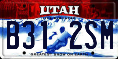 UT license plate B312SM