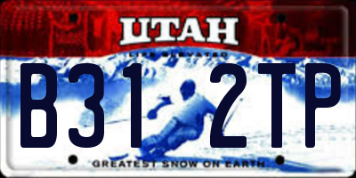 UT license plate B312TP
