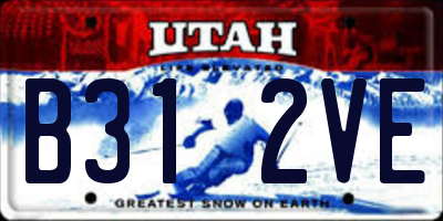UT license plate B312VE