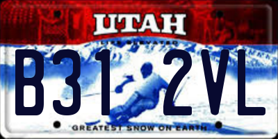 UT license plate B312VL