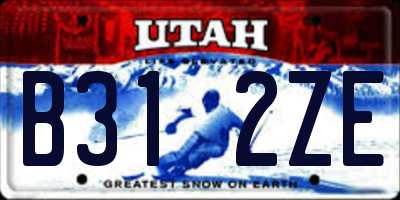 UT license plate B312ZE