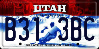 UT license plate B313BC