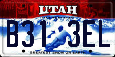 UT license plate B313EL