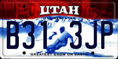 UT license plate B313JP