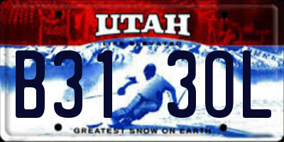 UT license plate B313OL