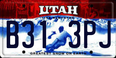 UT license plate B313PJ