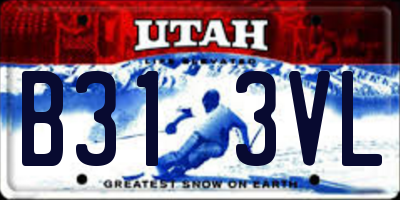 UT license plate B313VL