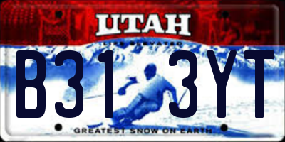 UT license plate B313YT