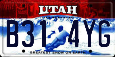 UT license plate B314YG