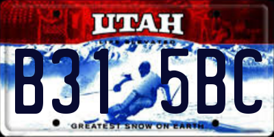 UT license plate B315BC