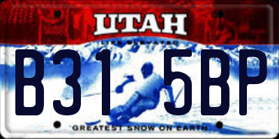 UT license plate B315BP