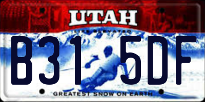 UT license plate B315DF