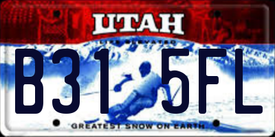 UT license plate B315FL