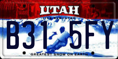 UT license plate B315FY