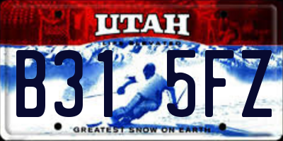 UT license plate B315FZ