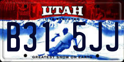 UT license plate B315JJ