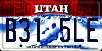 UT license plate B315LE