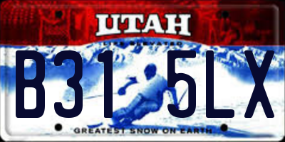 UT license plate B315LX