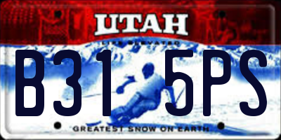 UT license plate B315PS
