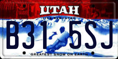 UT license plate B315SJ