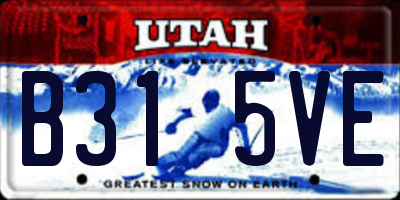 UT license plate B315VE