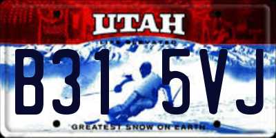 UT license plate B315VJ