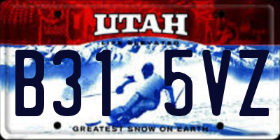 UT license plate B315VZ