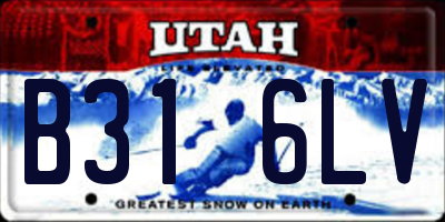 UT license plate B316LV