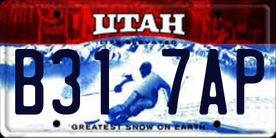 UT license plate B317AP