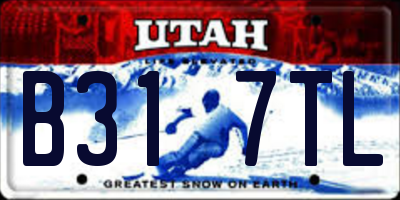 UT license plate B317TL