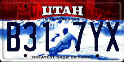 UT license plate B317YX