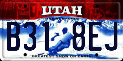 UT license plate B318EJ