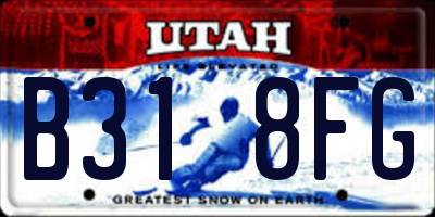 UT license plate B318FG