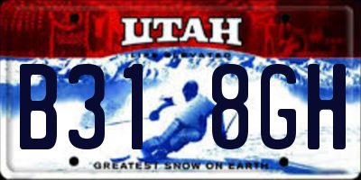 UT license plate B318GH