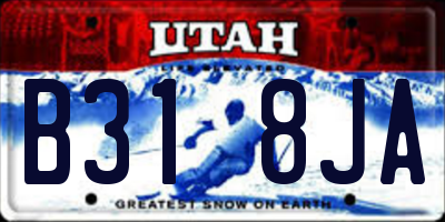 UT license plate B318JA