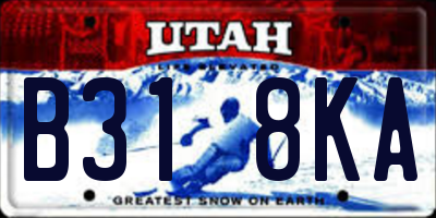 UT license plate B318KA