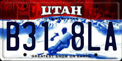 UT license plate B318LA