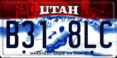 UT license plate B318LC
