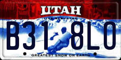 UT license plate B318LO